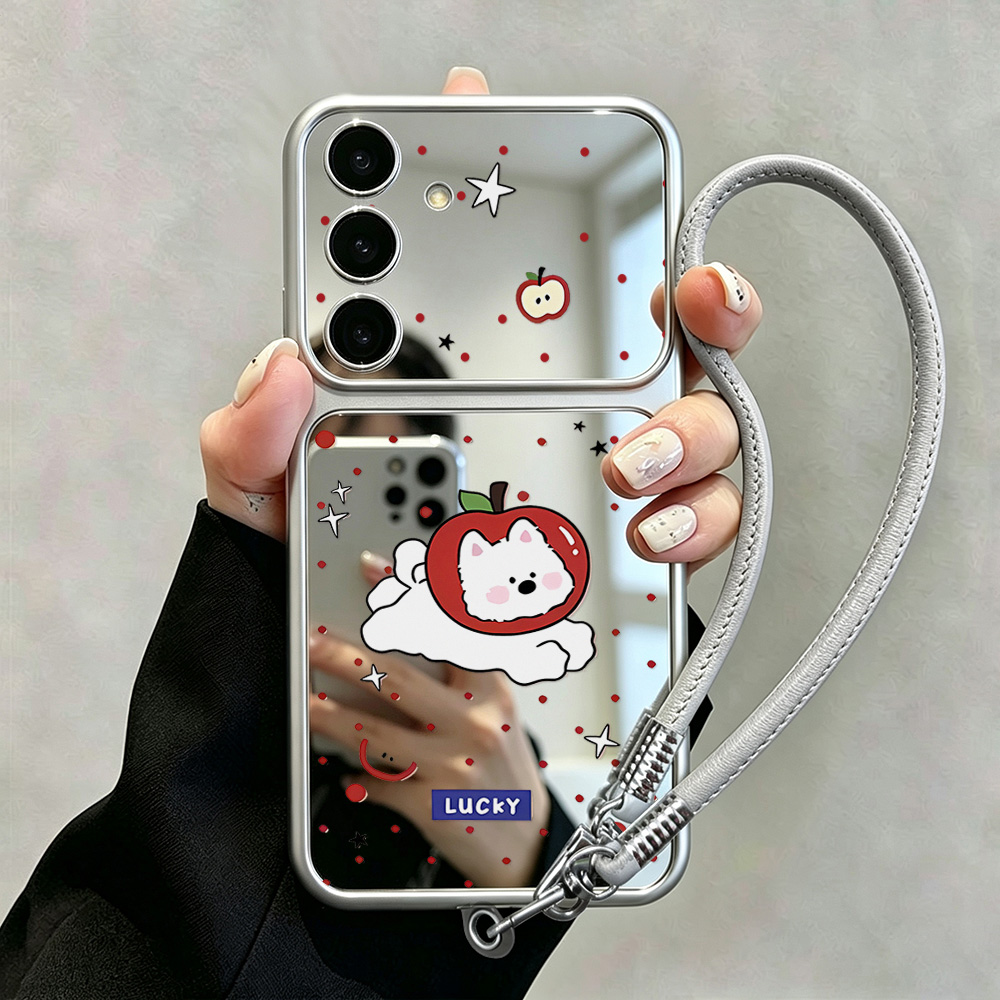 Phone Cases Galaxy A16 5G - Make-up spiegel schattige hond telefoonhoesje voor