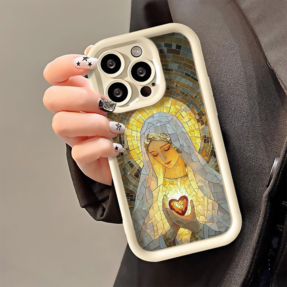 Phone Cases Xr Iphone - Retro kerkstijl telefoonhoesje met glas-in-loodmotief voor
