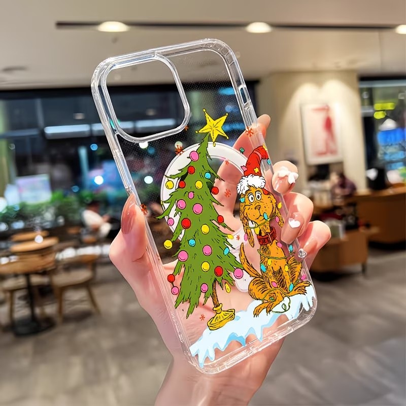 Phone Cases Xr Iphone - Kerstfeestje met puppythema Transparante Telefoonhoesje voor