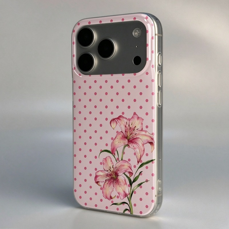 Roze telefoonhoesje met polkad - Phone Cases Xr Iphone recensie en prijs